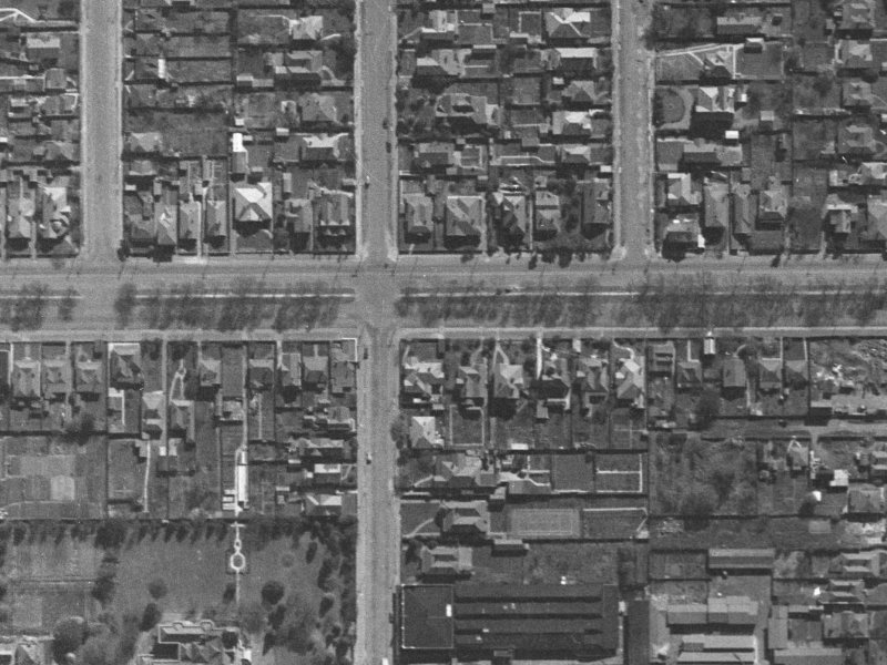 202 Bealey Avenue from the air, 1940-1944