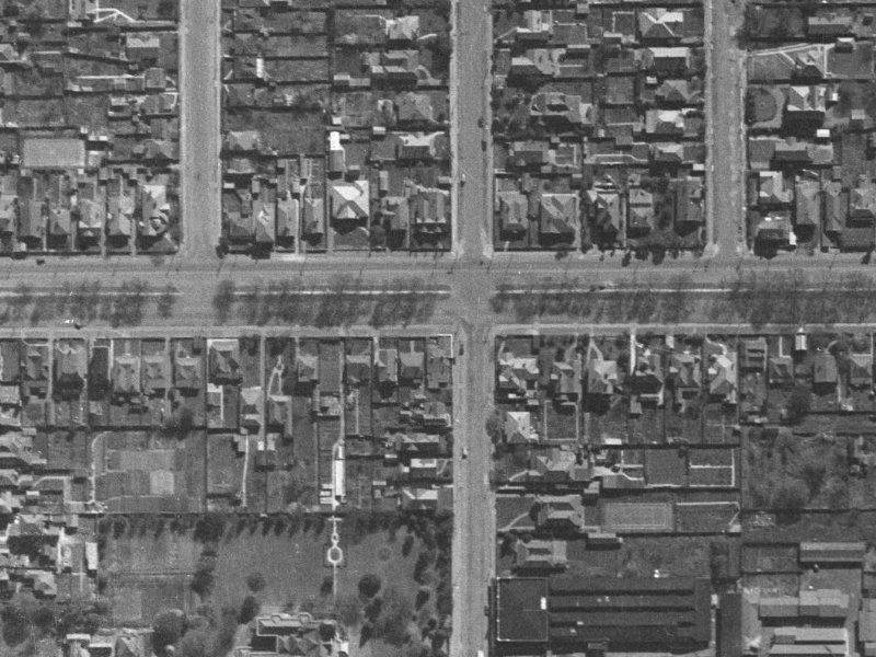 208 Bealey Avenue from the air, 1940-1944
