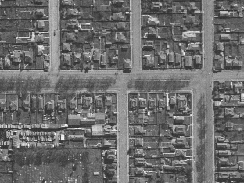 318 Bealey Avenue from the air, 1940-1944