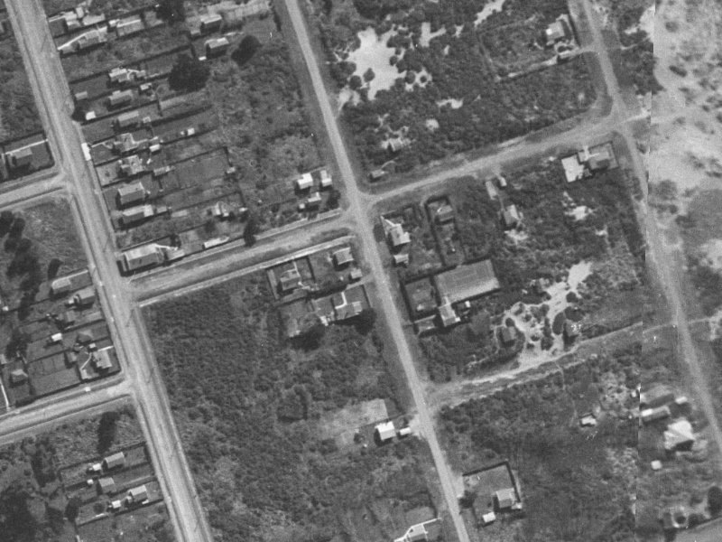 Pine Avenue from the air, 1940-1944
