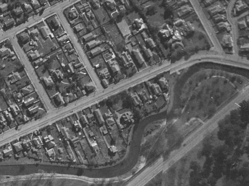 52 Carlton Mill Road from the air, 1940-1944