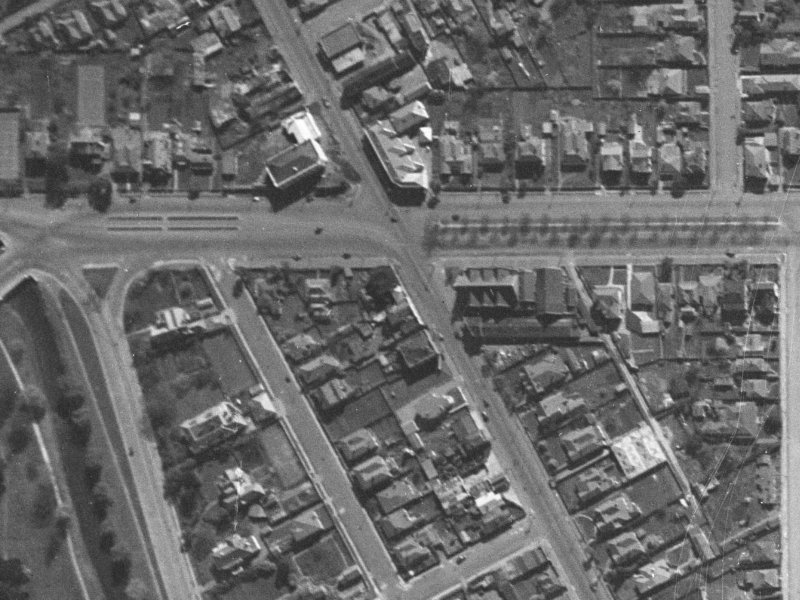 183 Victoria Street from the air, 1940-1944