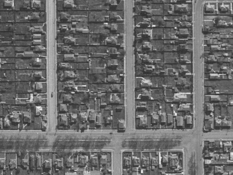 28 Churchill Street from the air, 1940-1944