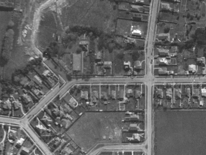 40 Weka Street from the air, 1940-1944