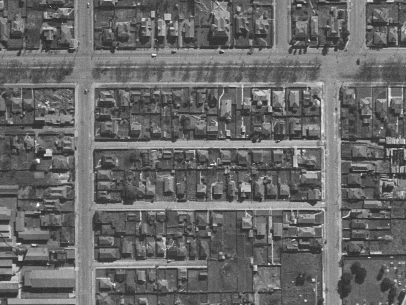 22 Otley Street from the air, 1940-1944