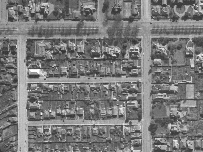 31 Peacock Street from the air, 1940-1944