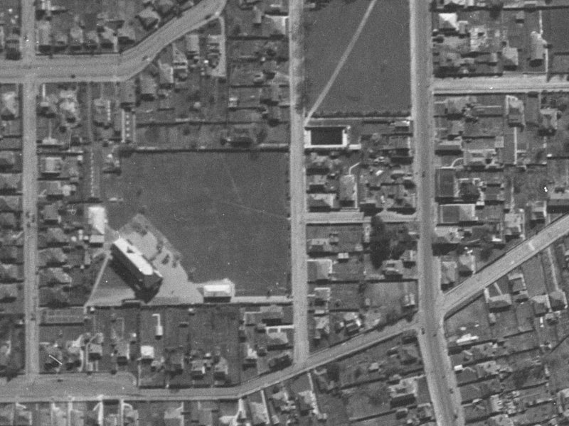 19-23 Pavitt Street from the air, 1940-1944