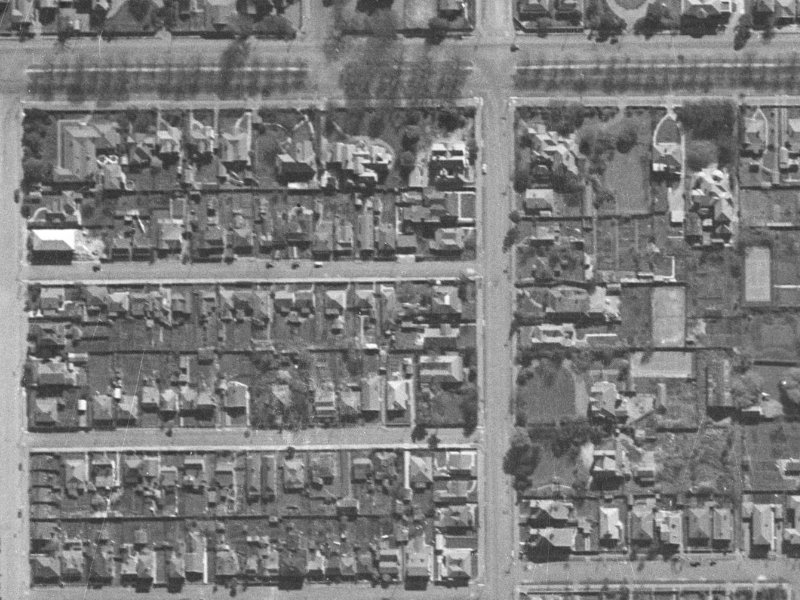 36 Peacock Street from the air, 1940-1944