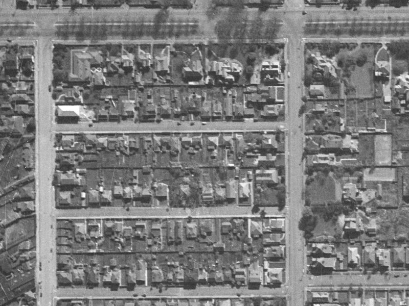 30A Peacock Street from the air, 1940-1944
