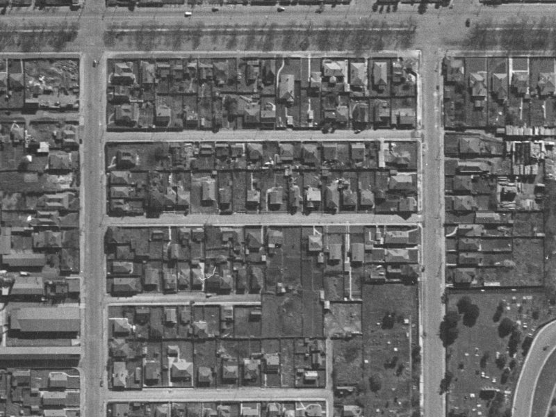 25 Melrose Street from the air, 1940-1944