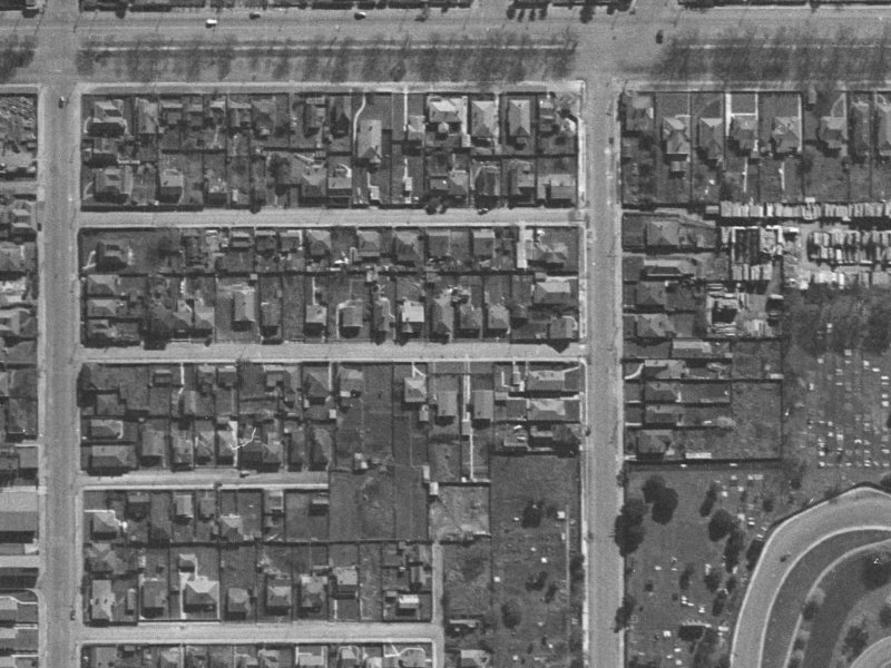 33A Melrose Street from the air, 1940-1944