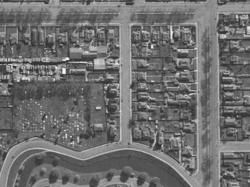 18A Churchill Street from the air, 1940-1944