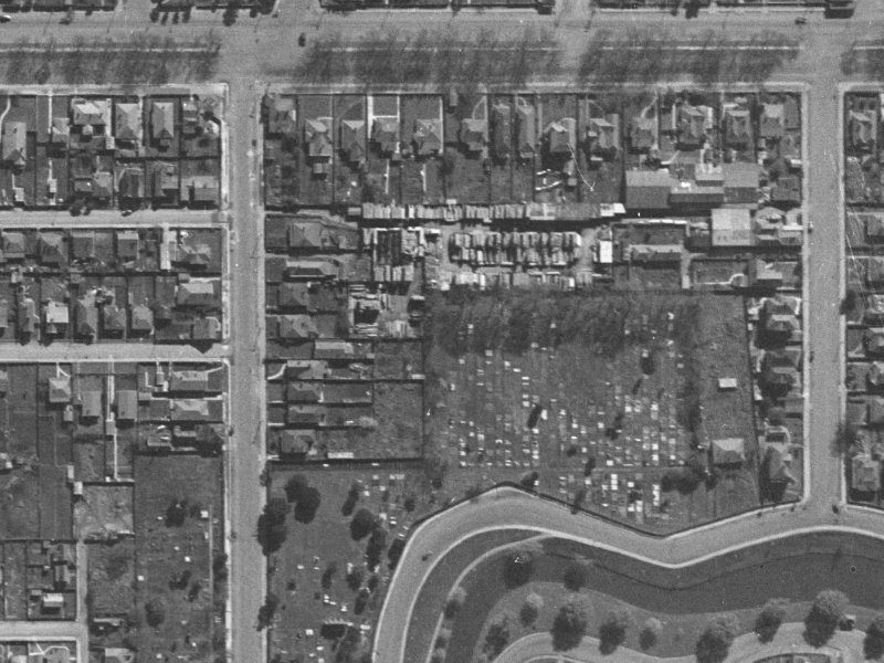 14 Churchill Street from the air, 1940-1944