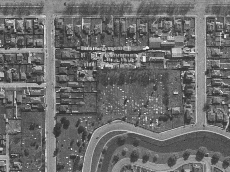 13 Churchill Street from the air, 1940-1944