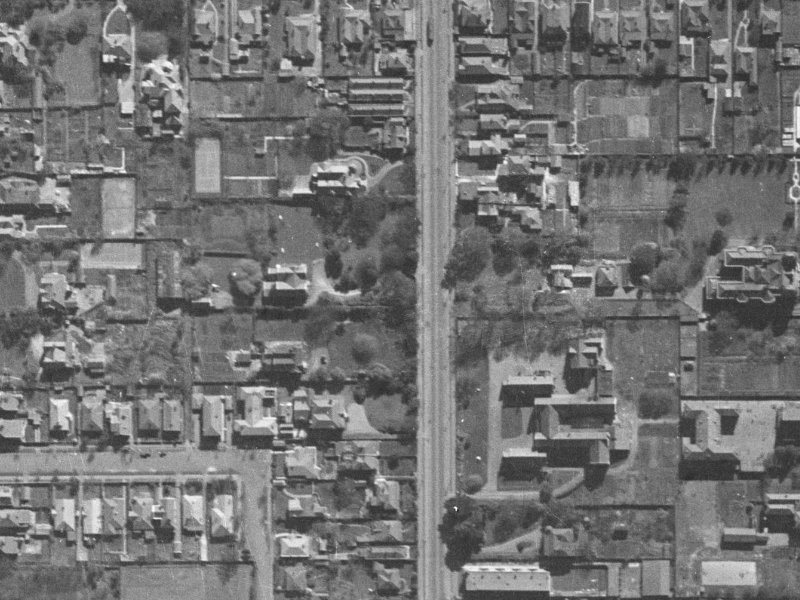 882 Colombo Street from the air, 1940-1944