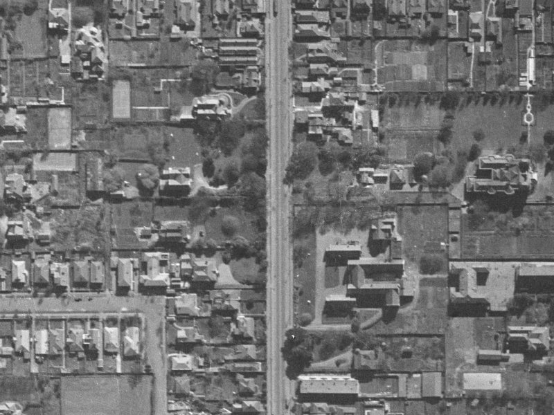 881 Colombo Street from the air, 1940-1944