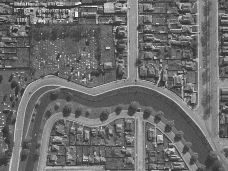 358 Cambridge Terrace from the air, 1940-1944