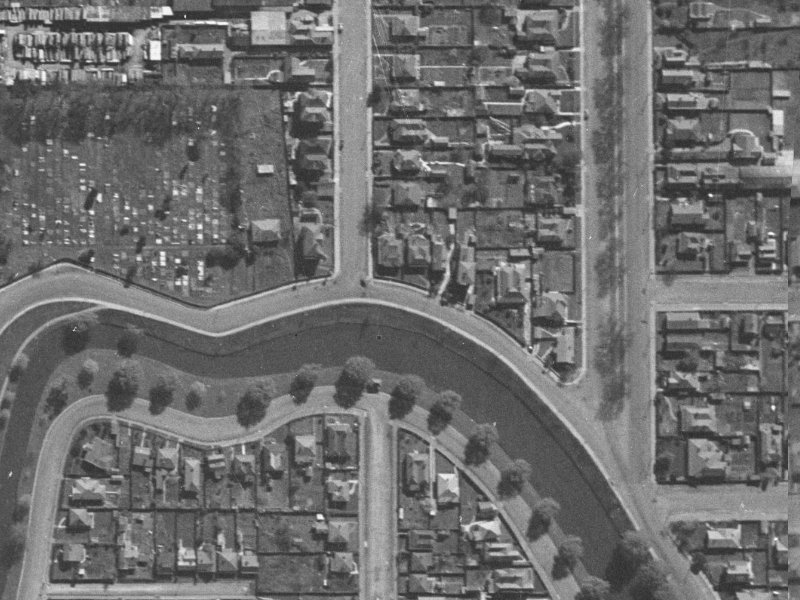 365A Cambridge Terrace from the air, 1940-1944