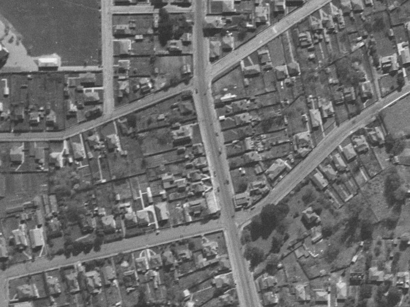 227-249 Stanmore Road from the air, 1940-1944
