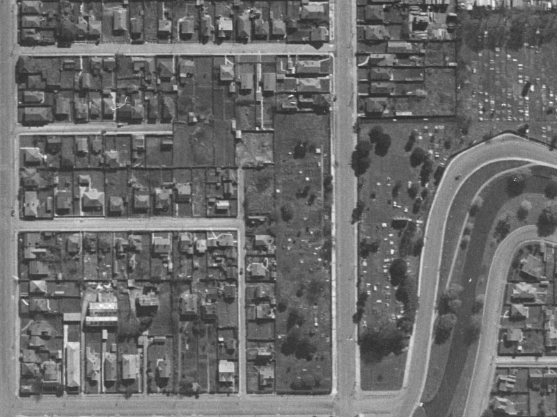 374 Madras Street from the air, 1940-1944