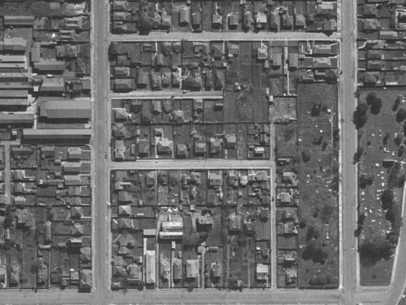 46A Ely Street from the air, 1940-1944