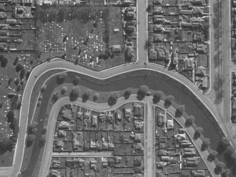 402 Oxford Terrace from the air, 1940-1944