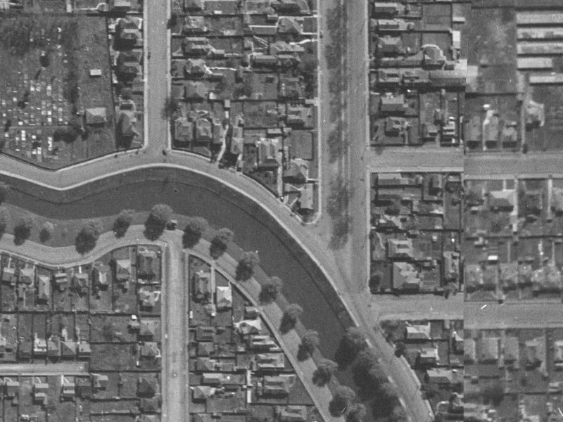 382 Cambridge Terrace from the air, 1940-1944