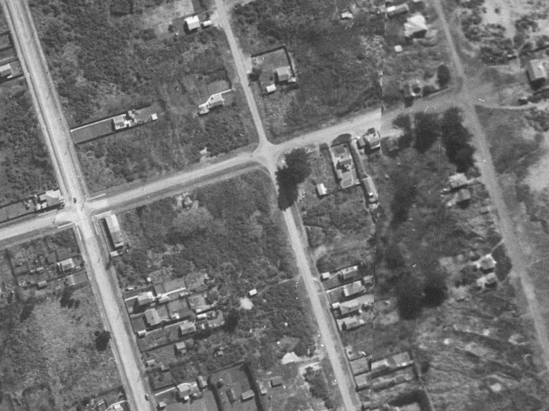 108 Pine Avenue from the air, 1940-1944