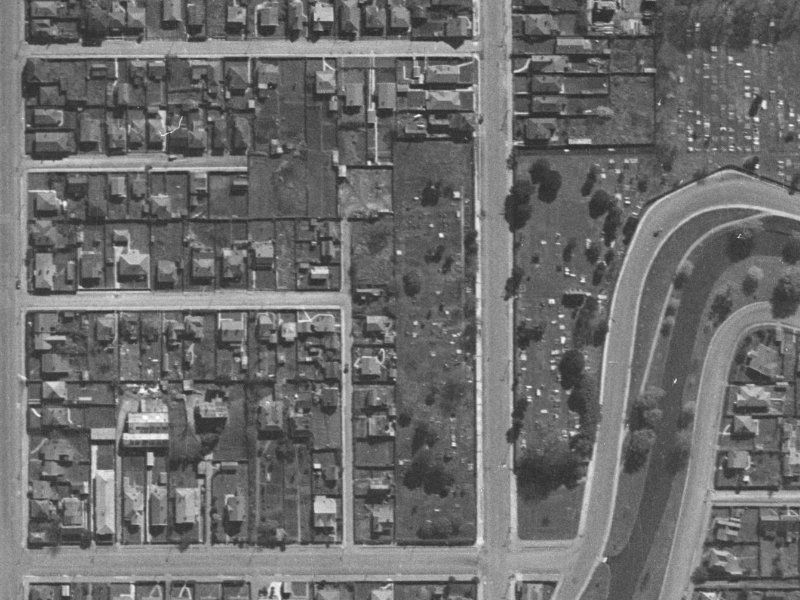 58B Ely Street from the air, 1940-1944
