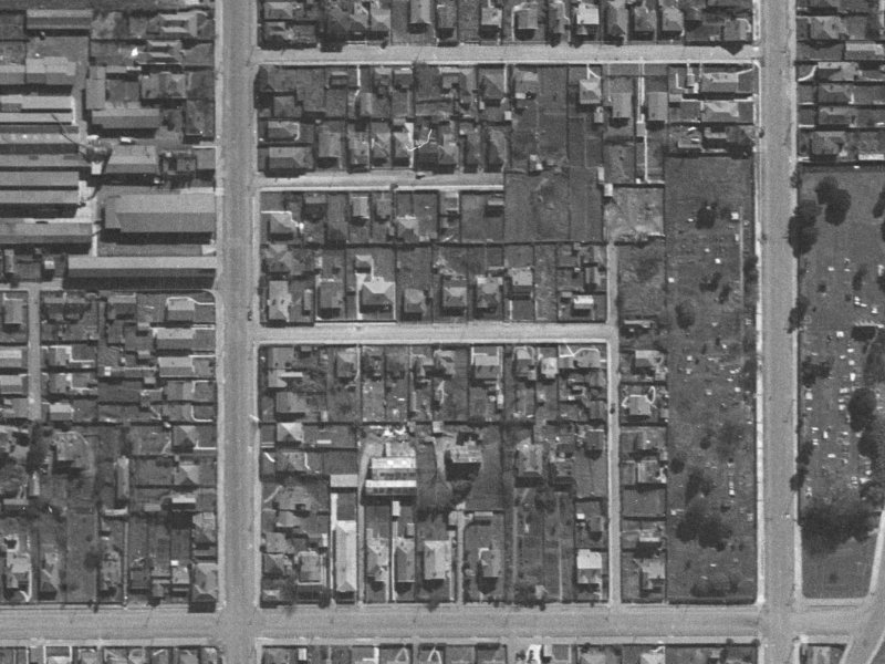 44-46 Ely Street from the air, 1940-1944