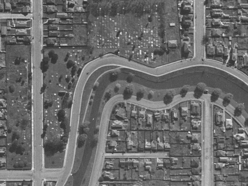 378 Oxford Terrace from the air, 1940-1944