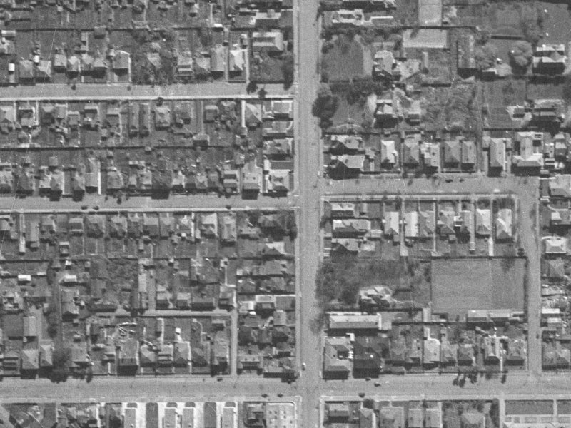 395 Durham Street North from the air, 1940-1944
