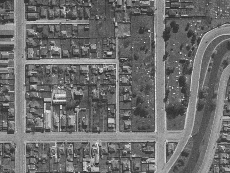 16 Ely Street from the air, 1940-1944