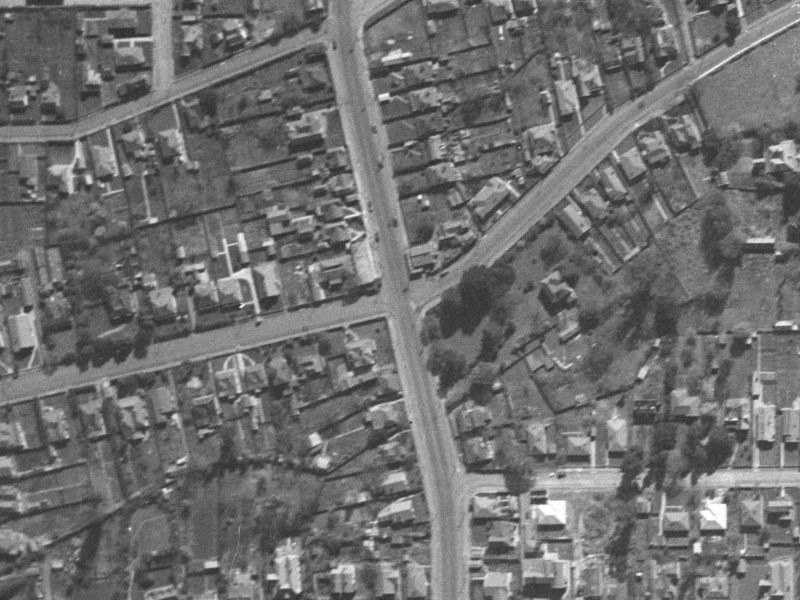 213–221 Stanmore Road from the air, 1940-1944
