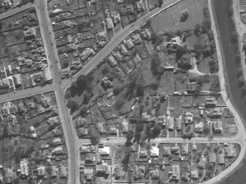 17 Sorensens Place from the air, 1940-1944
