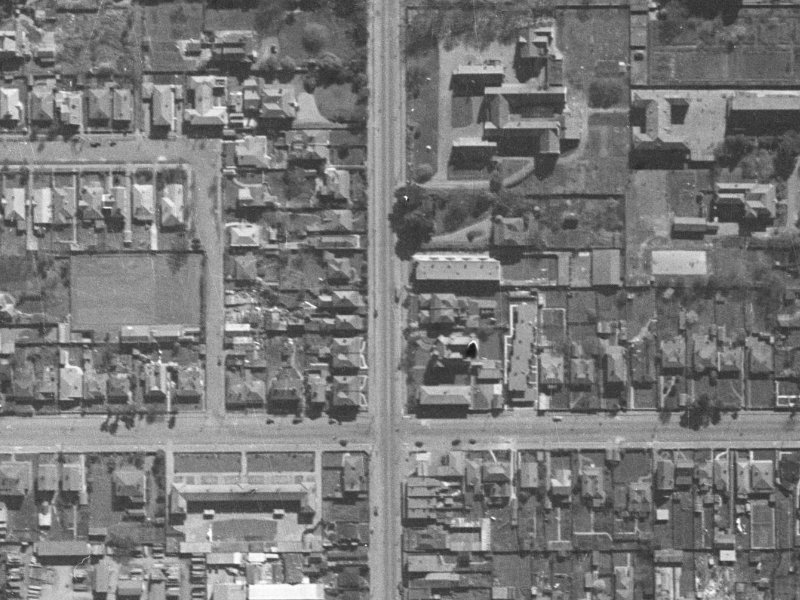 858 Colombo Street from the air, 1940-1944