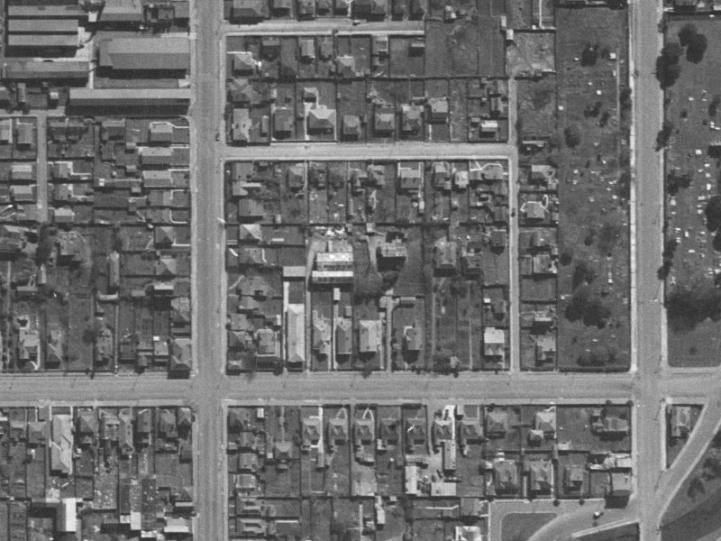235 Salisbury Street from the air, 1940-1944