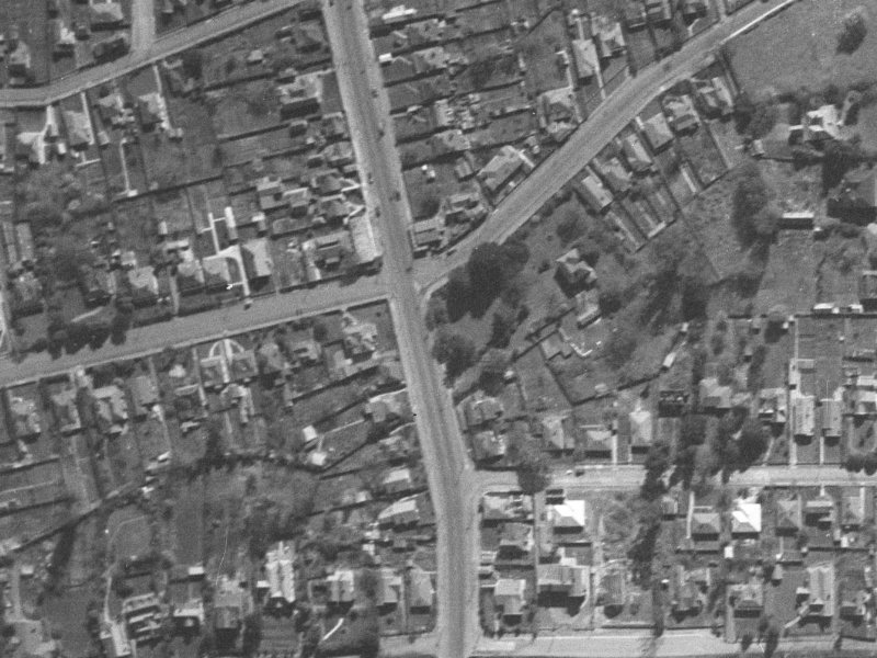 222 Stanmore Road from the air, 1940-1944