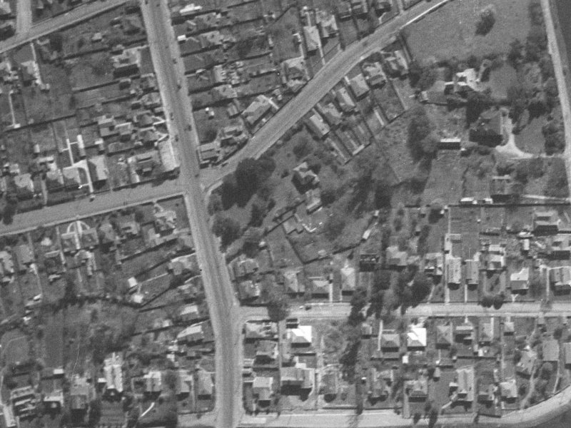 6 Sorensens Place from the air, 1940-1944