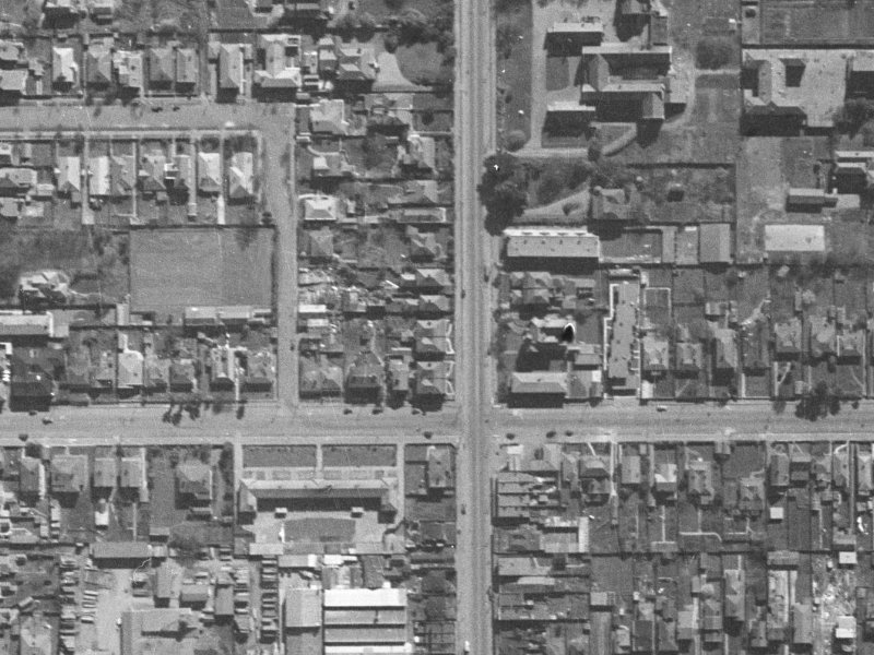 853 Colombo Street from the air, 1940-1944
