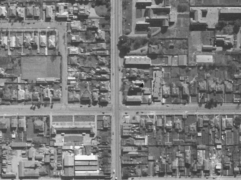 854 Colombo Street from the air, 1940-1944
