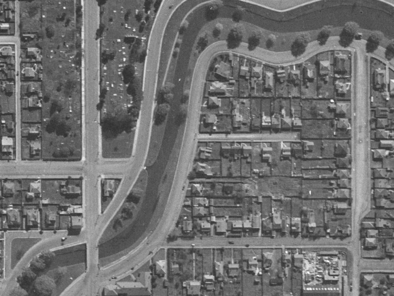 365 Oxford Terrace from the air, 1940-1944