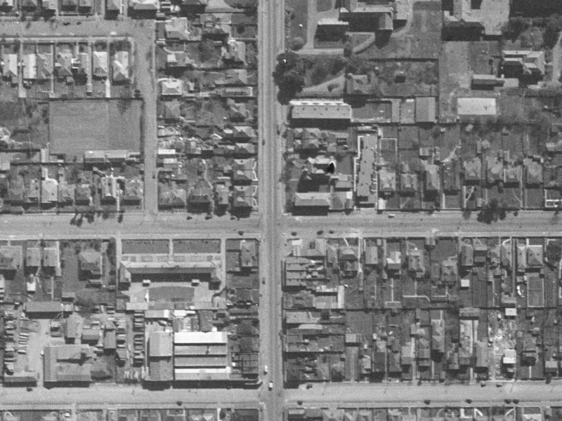 851 Colombo Street from the air, 1940-1944