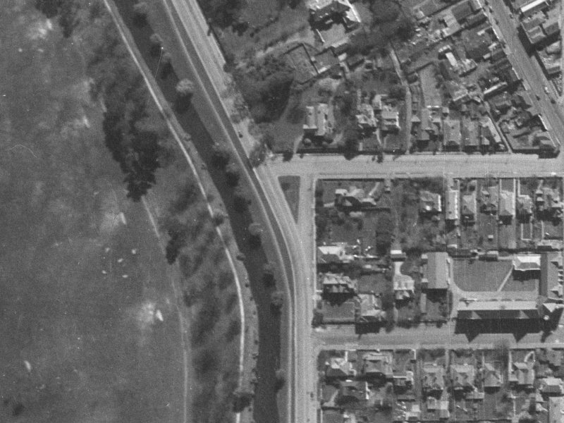 78A Park Terrace from the air, 1940-1944
