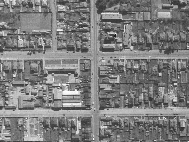 842 Colombo Street from the air, 1940-1944