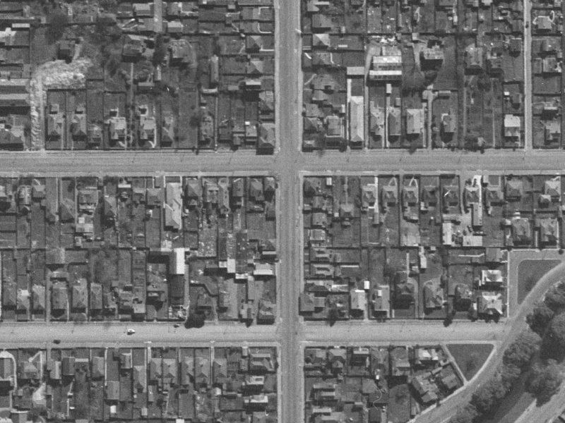 344 Madras Street from the air, 1940-1944