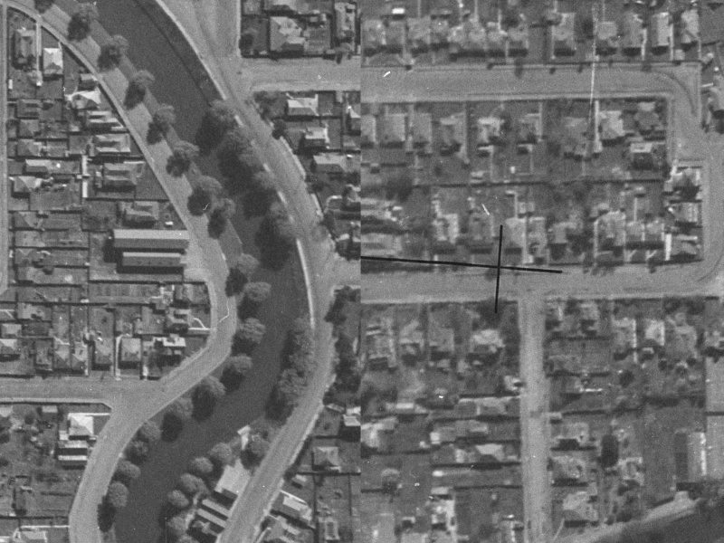 4–14 Harvey Terrace from the air, 1940-1944