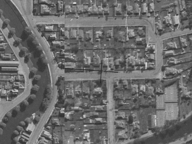 14 Harvey Terrace from the air, 1940-1944
