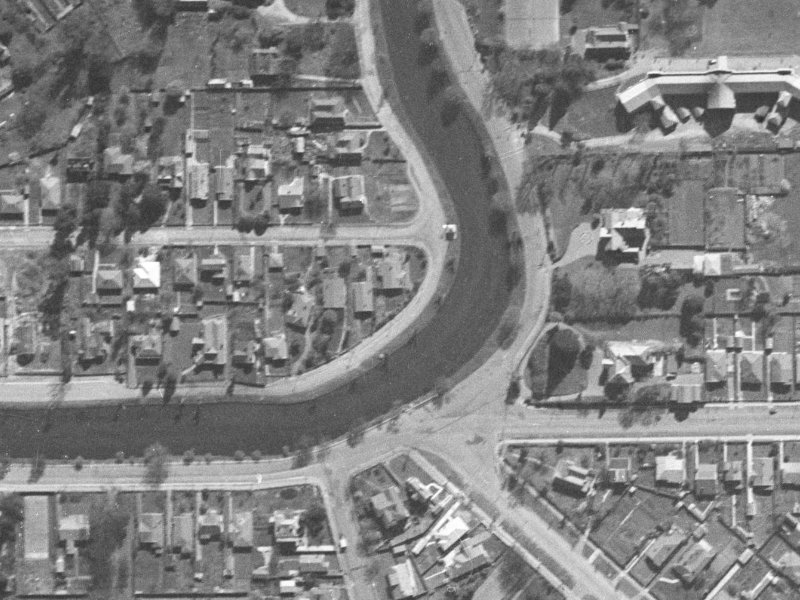 150 River Road from the air, 1940-1944