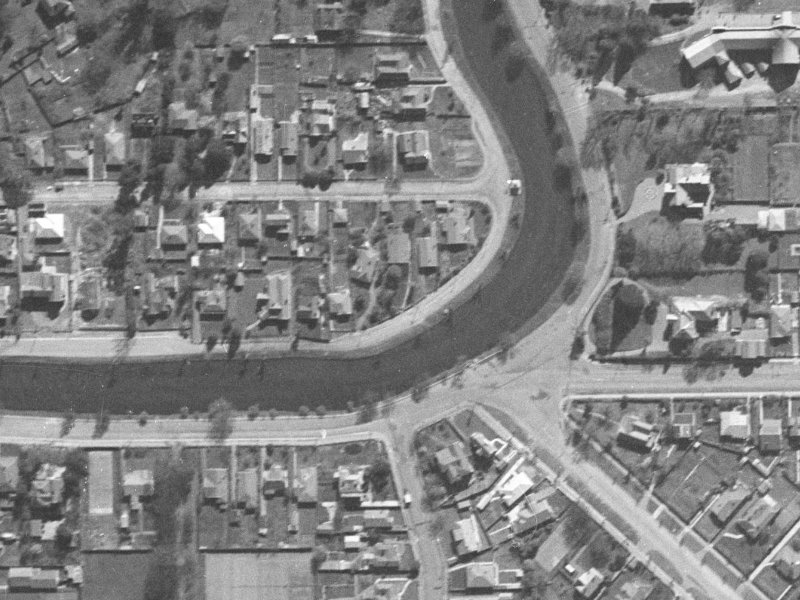 143 River Road from the air, 1940-1944
